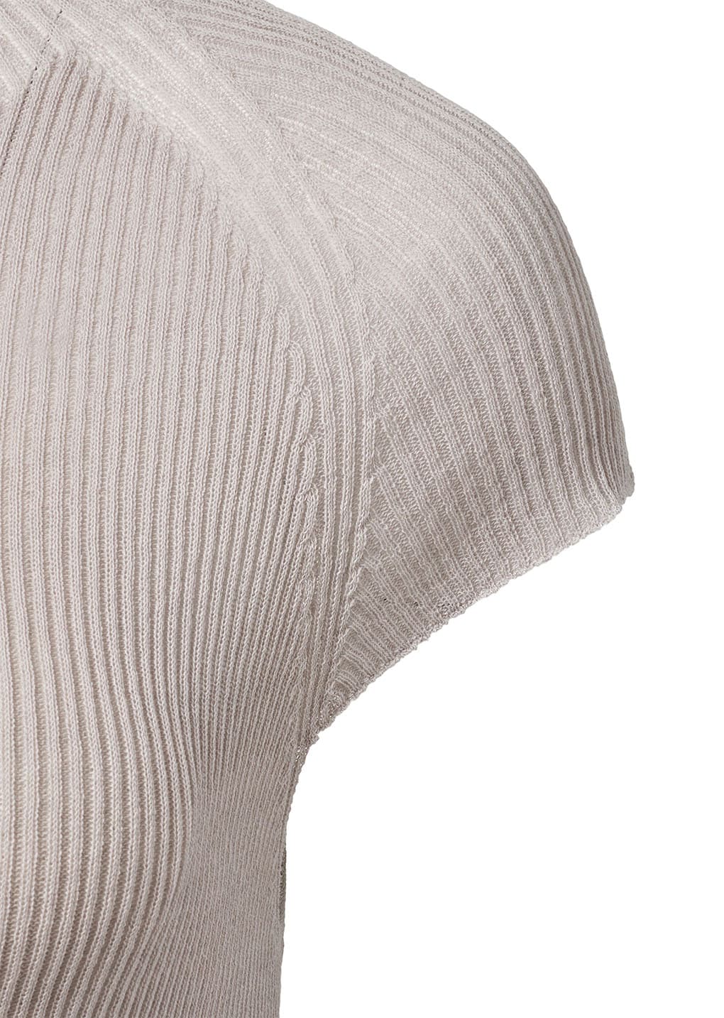 wholegarment cap sleeve knit top, grey