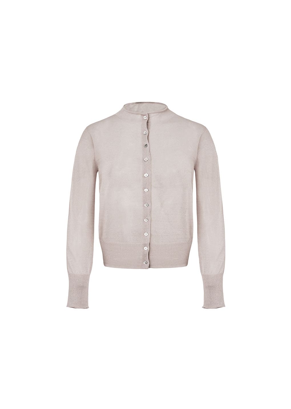 wholegarment sheer cardigan, grey