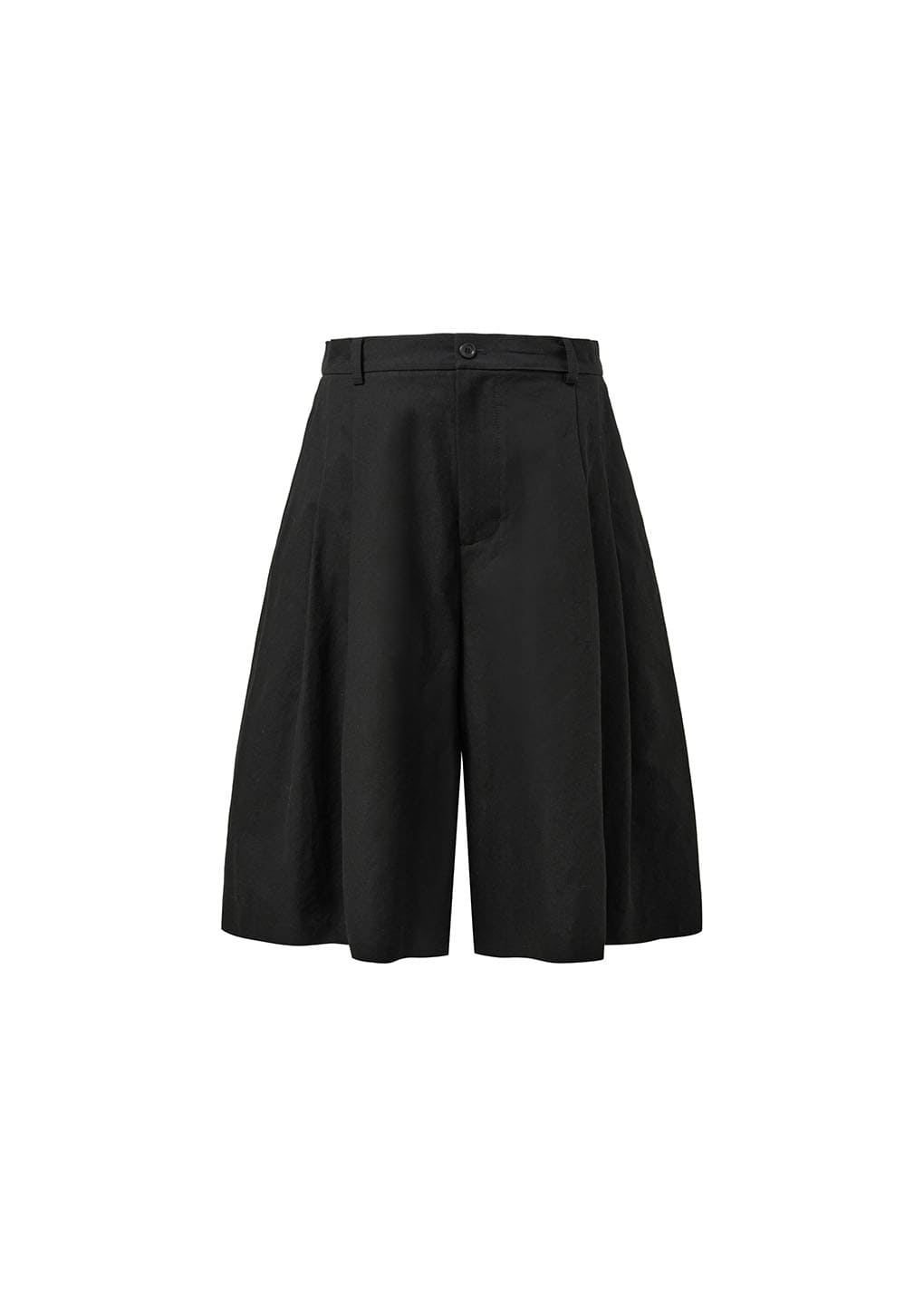 wide bermuda pants, black