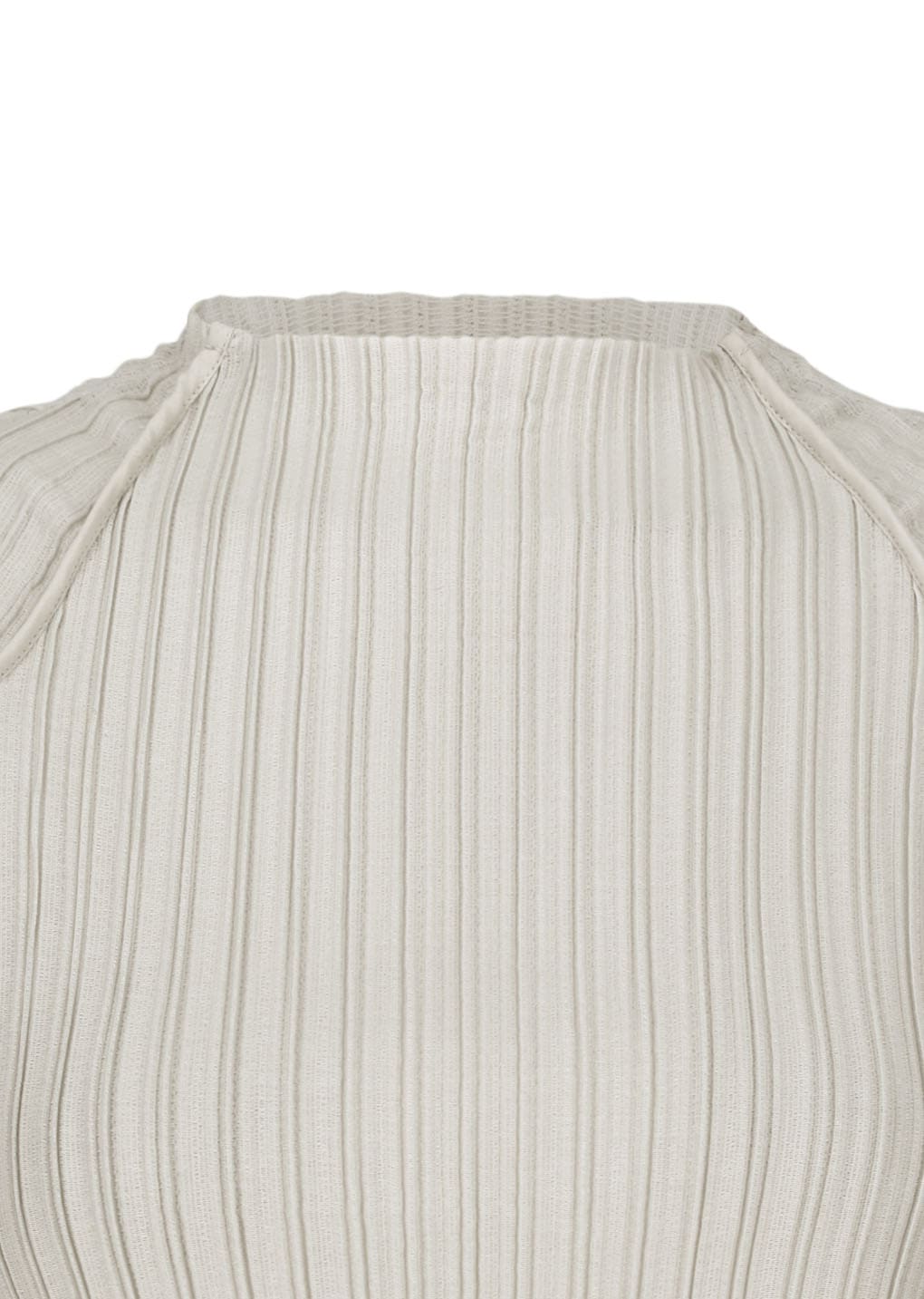 women's pleats raglan top, beige