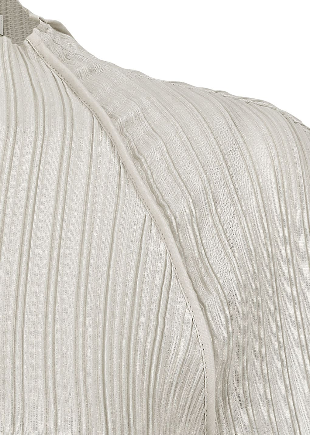 women's pleats raglan top, beige