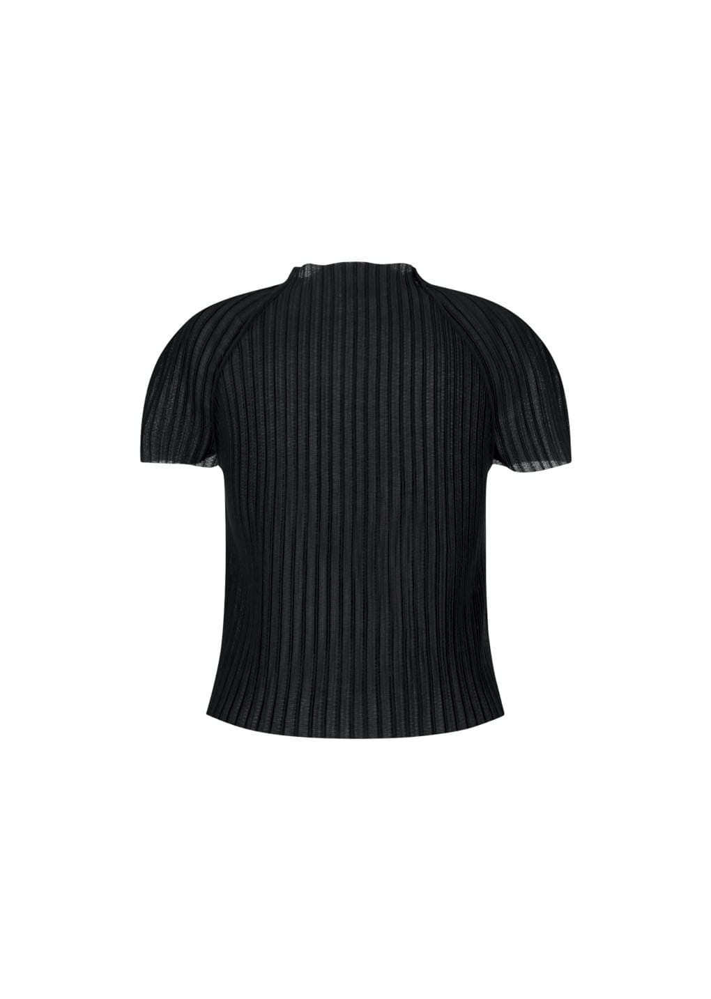 women's pleats raglan top, black