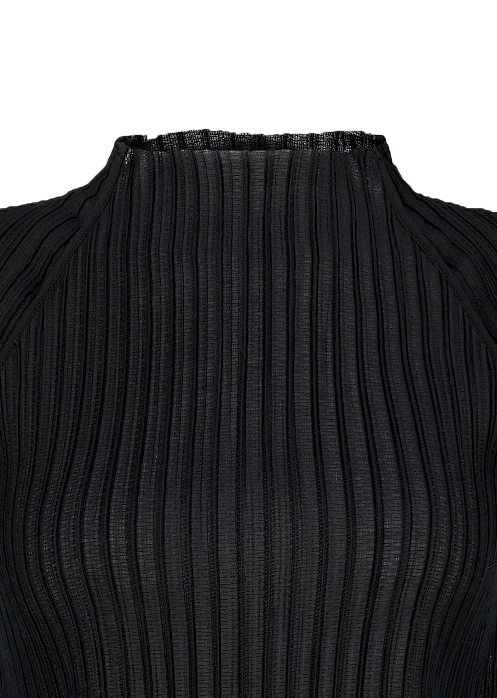 women's pleats raglan top, black