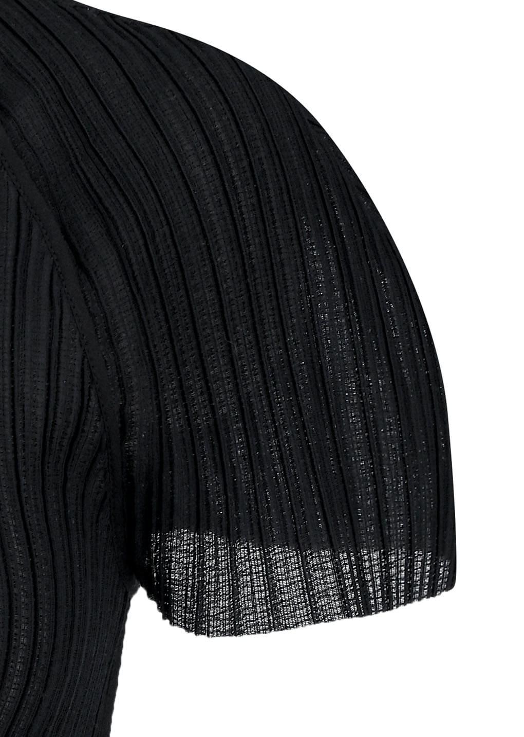 women's pleats raglan top, black