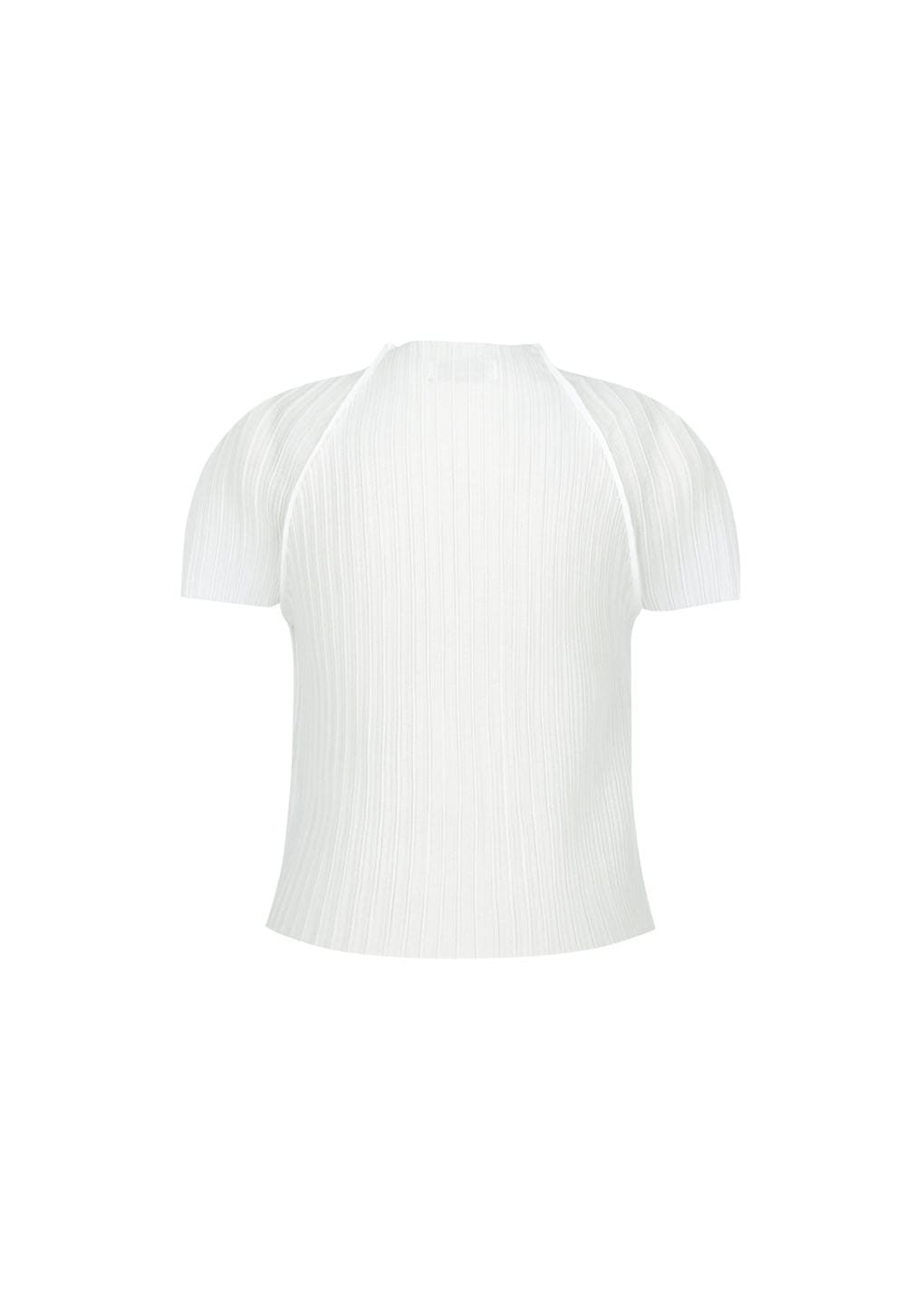 women's pleats raglan top, white