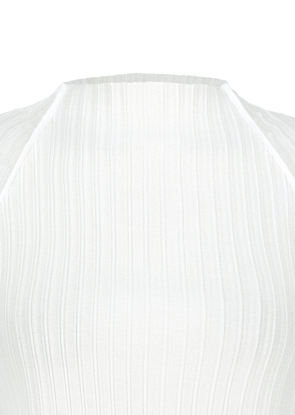 women's pleats raglan top, white