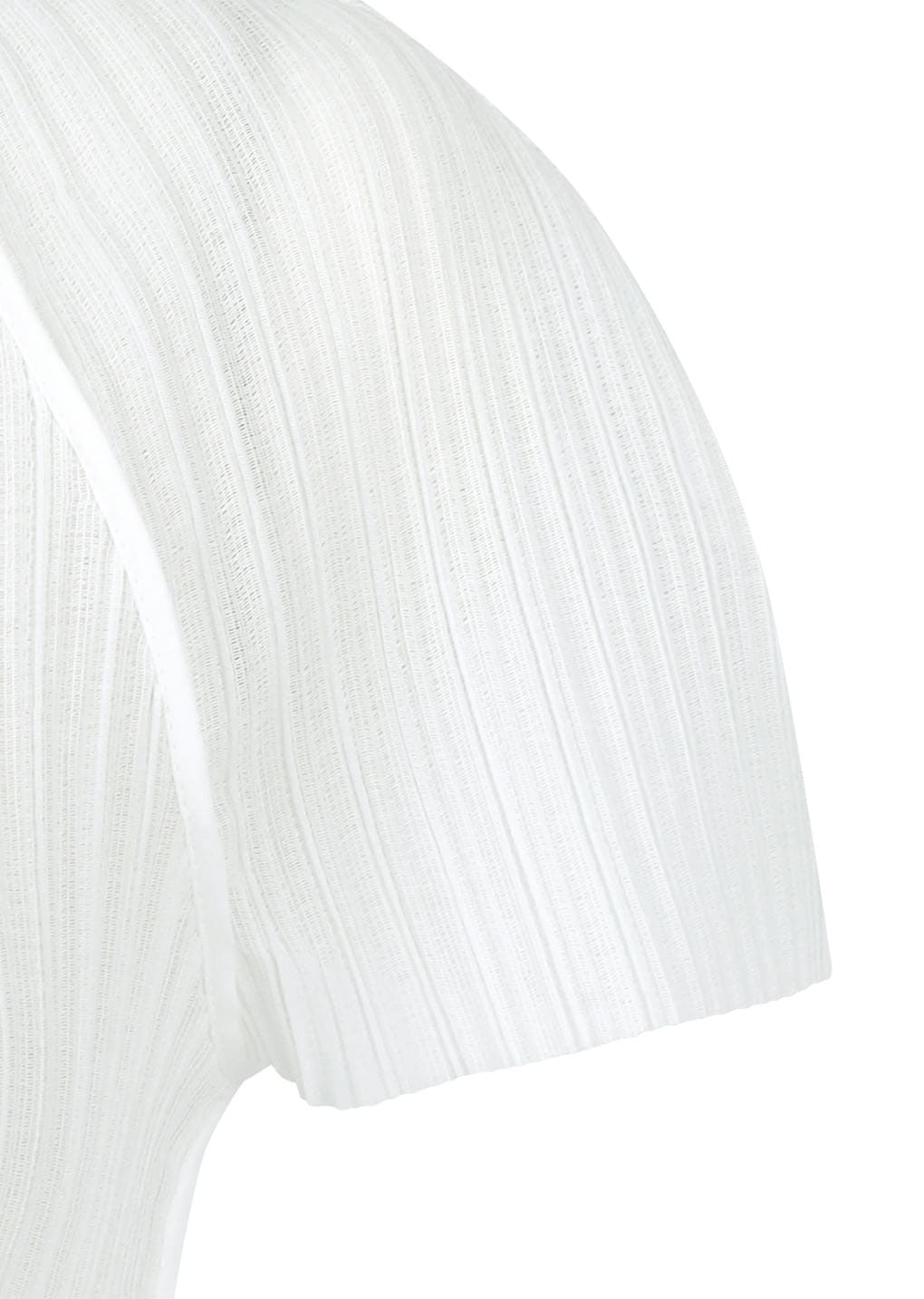 women's pleats raglan top, white