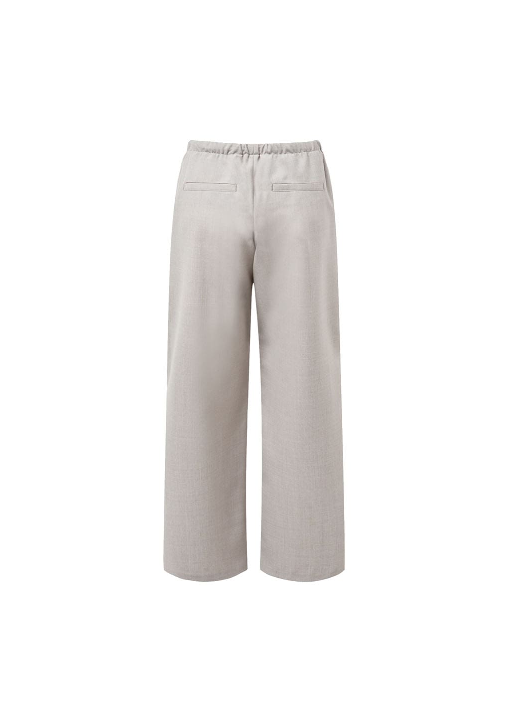 wool banding pants, beige