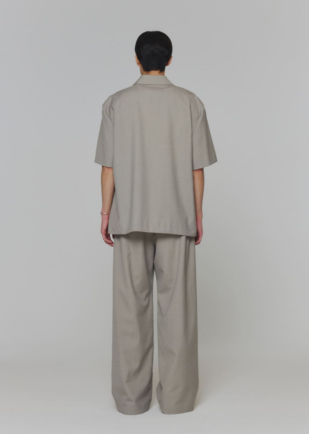 wool button up shirts jacket, beige