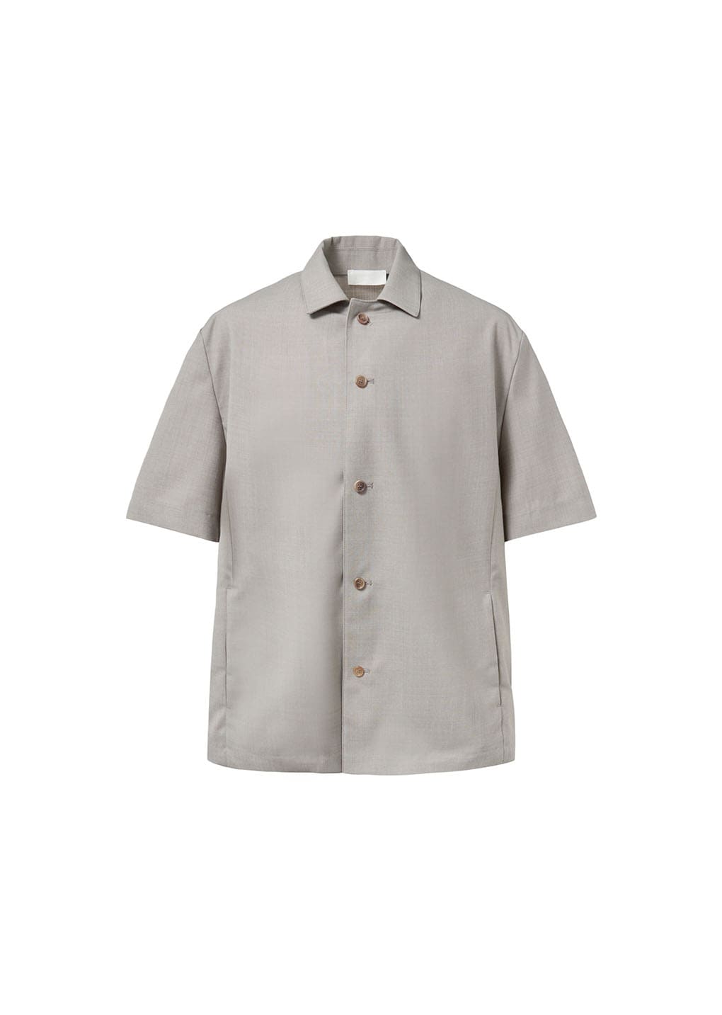wool button up shirts jacket, beige