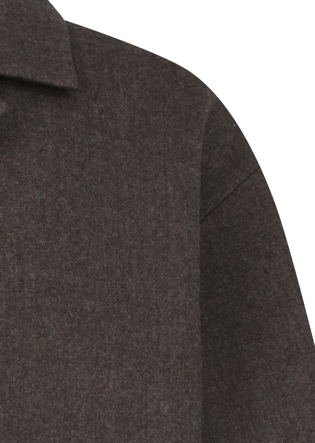 wool crop jacket, brown