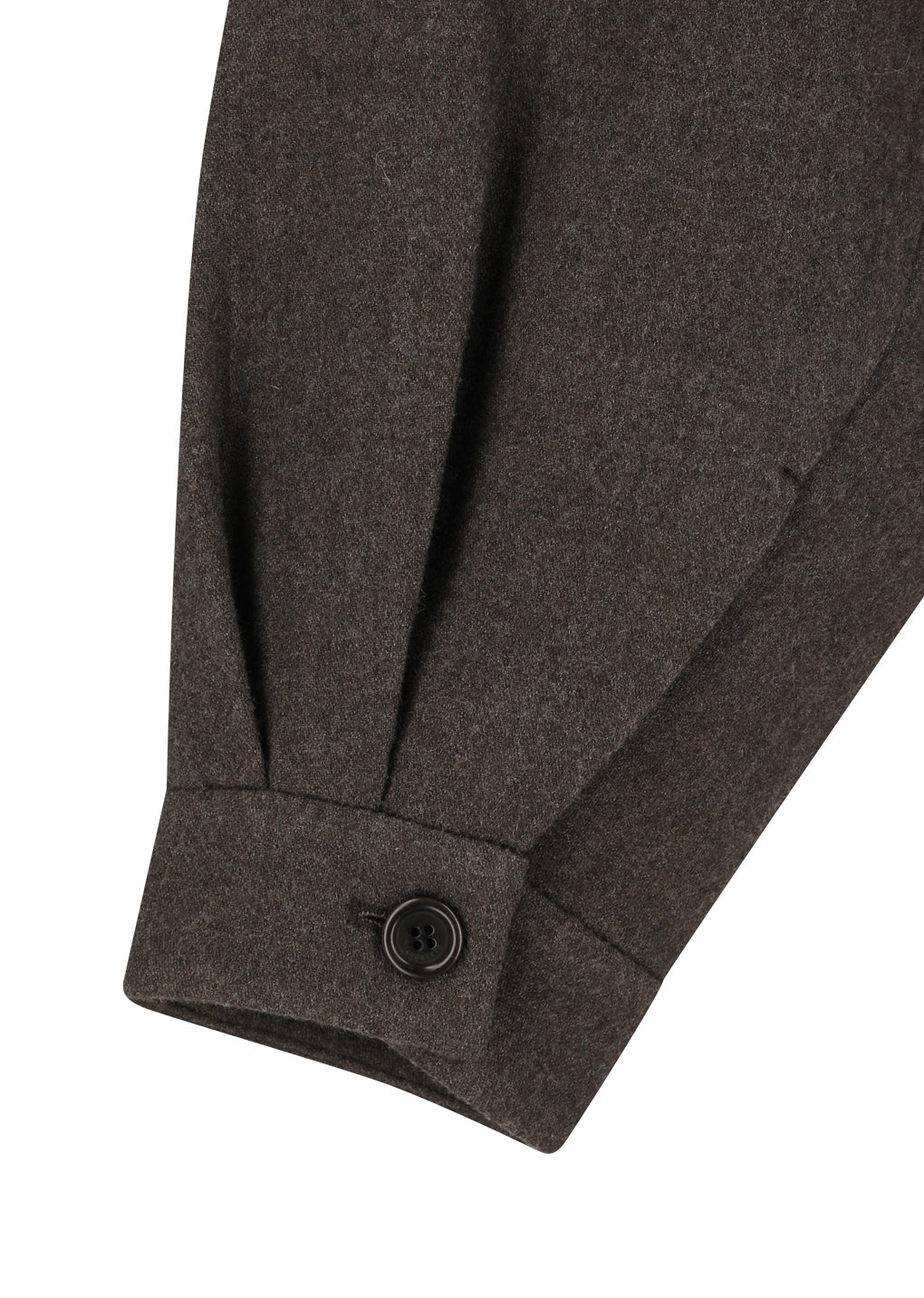 wool crop jacket, brown