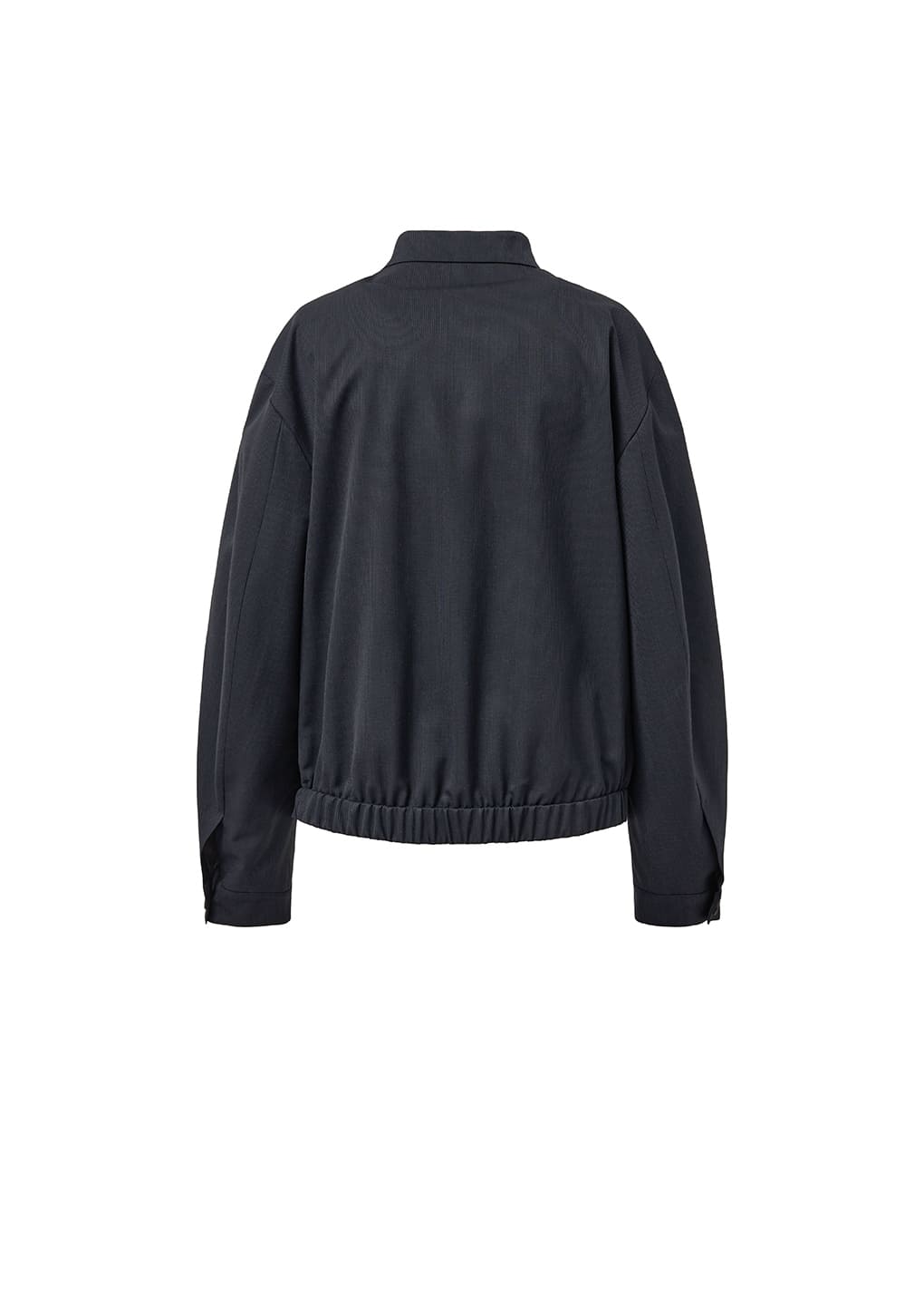wool stripe zip-up jumper, black