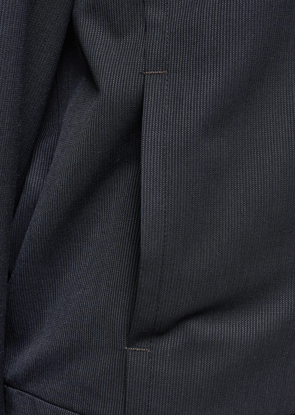 wool stripe zip-up jumper, black
