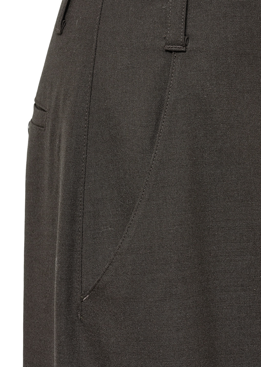 wool wide pants, dark brown