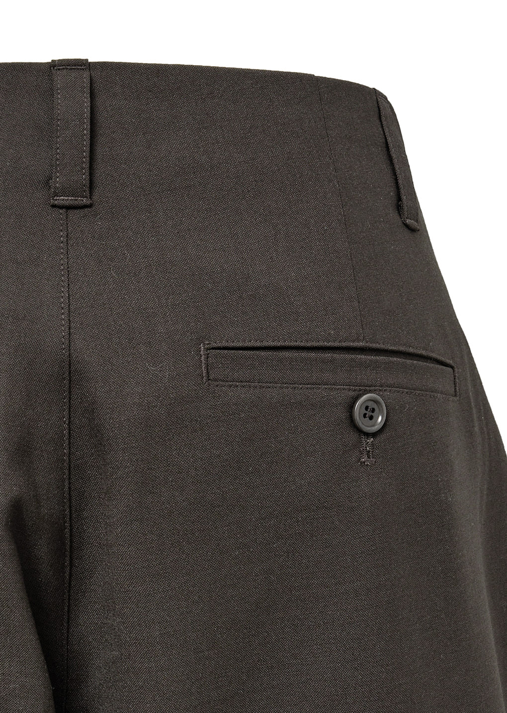 wool wide pants, dark brown