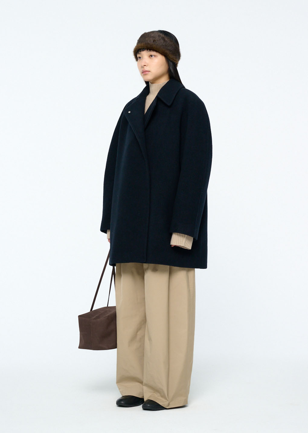 fur hairband, dark brown