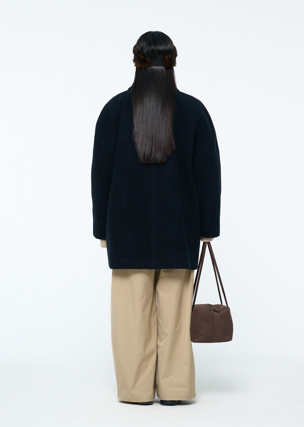 fur hairband, dark brown