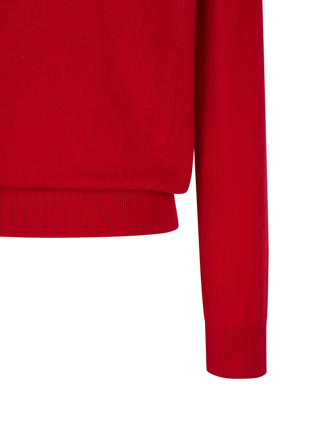 cashmere crewneck knit, red