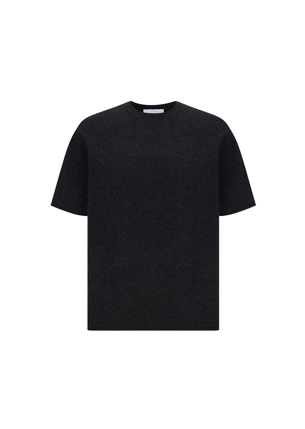 cashmere easy half sleeve knit, charcoal