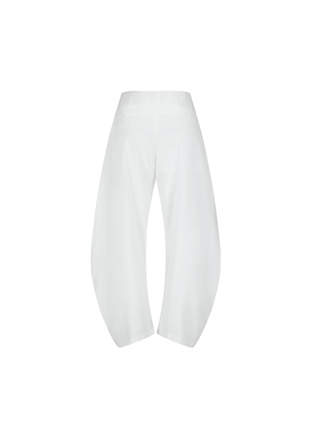 curved silhouette pants, white hover