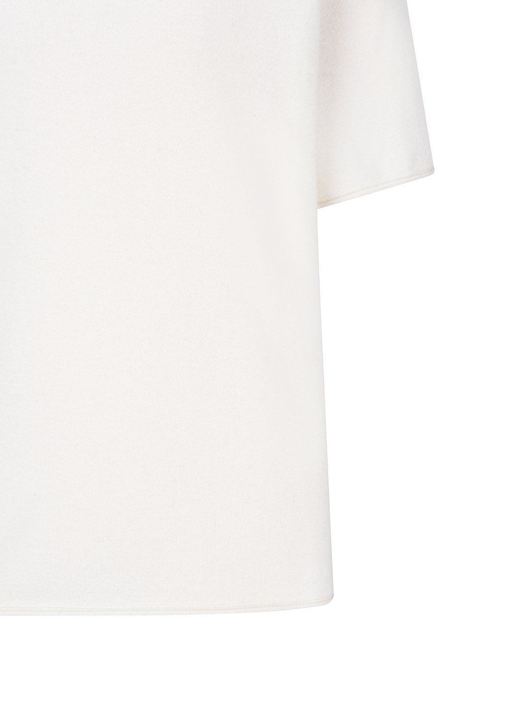cashmere easy half sleeve knit, ivory