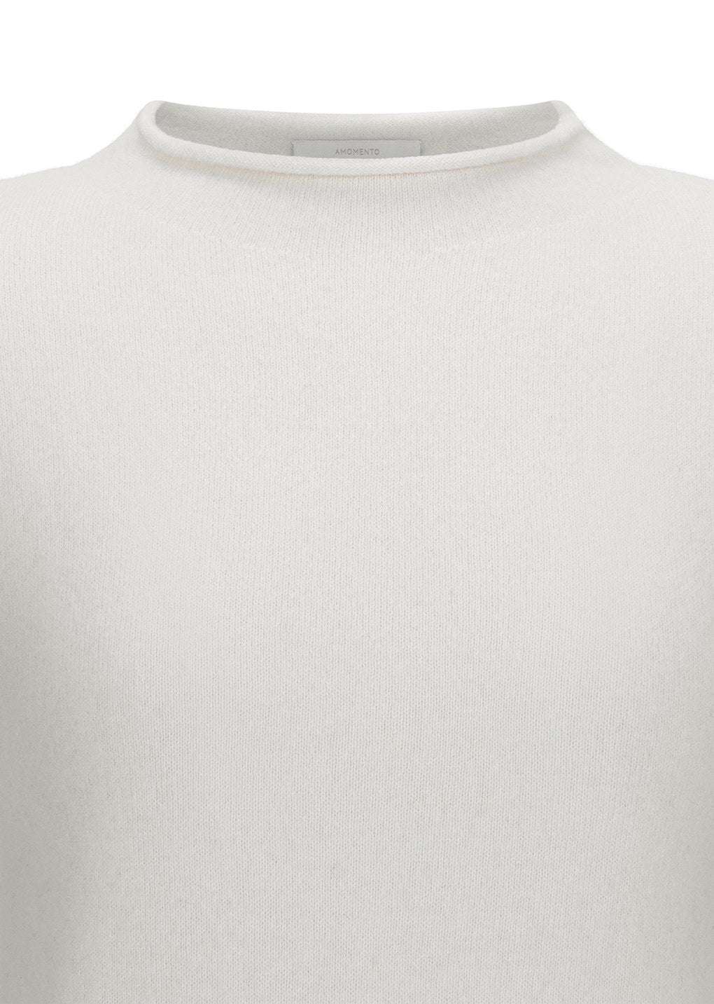 cashmere half neck knit top, ivory
