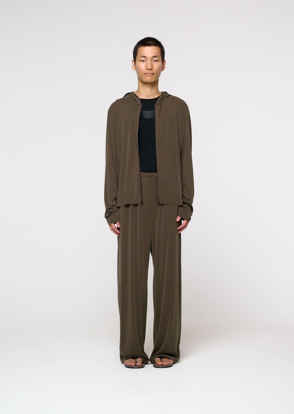 easy banding pants, brown hover