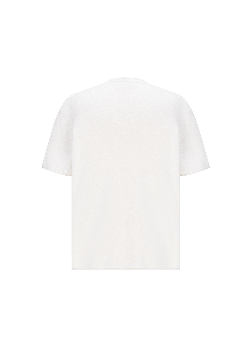 cashmere easy half sleeve knit, ivory hover