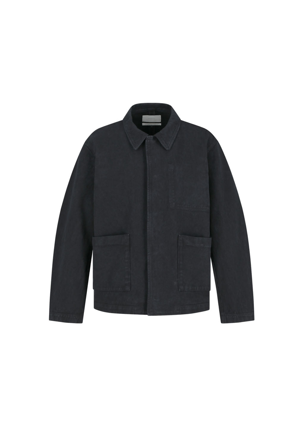 garments dyed pocket denim jacket, black