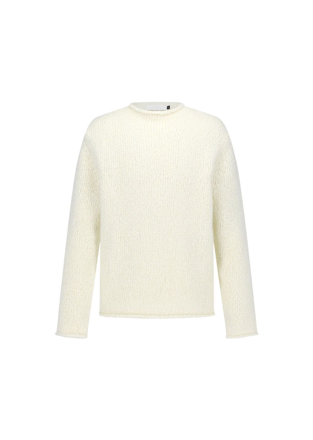 hairy slub pullover, ecru