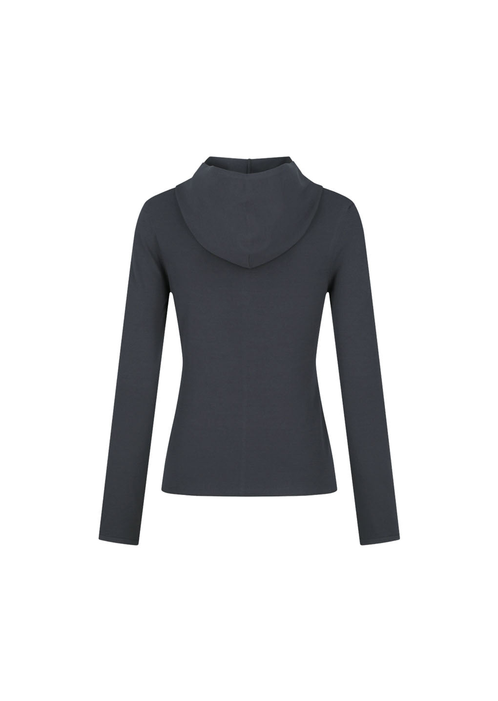 half zip-up knit hoodie, charcoal hover