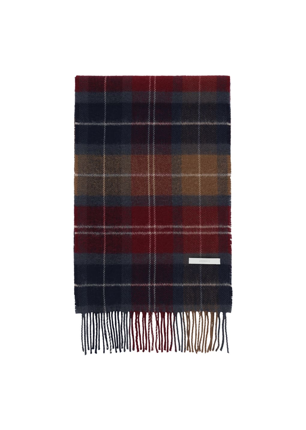 lambswool check scarf, mix