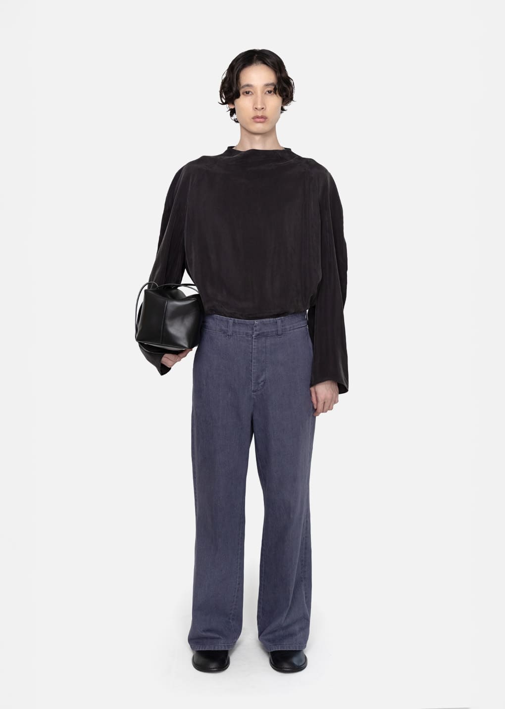 men's flared denim, blue hover