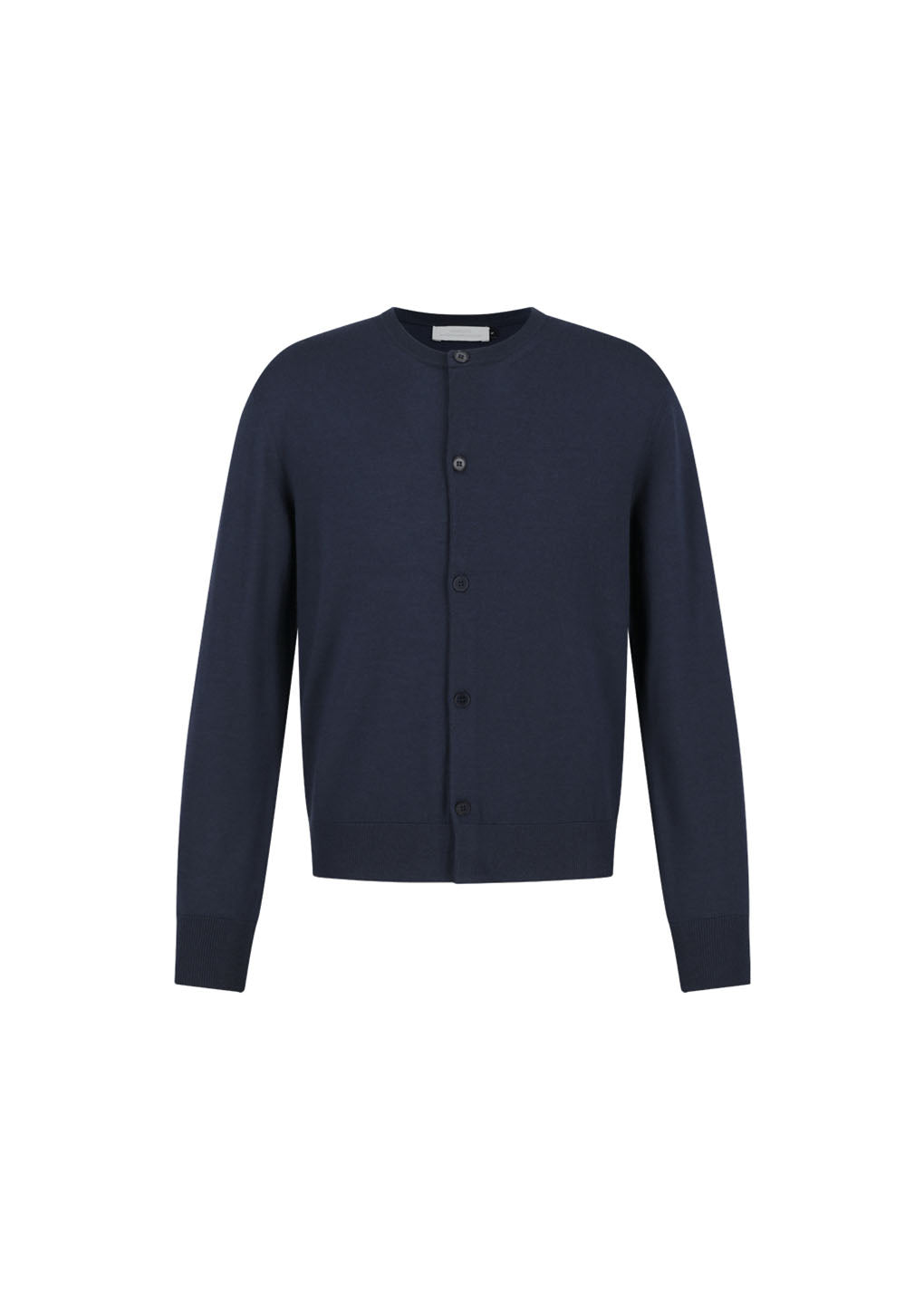 men's wool cardigan, navy