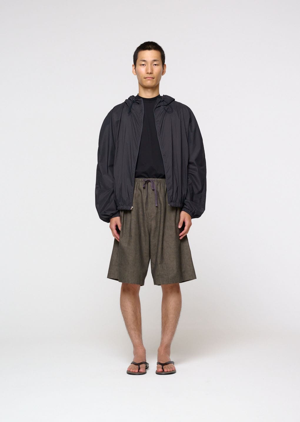 【AMOMENTO】Taffeta Padded Raglan Jumper Amomento Taffeta Padded Jumper Black