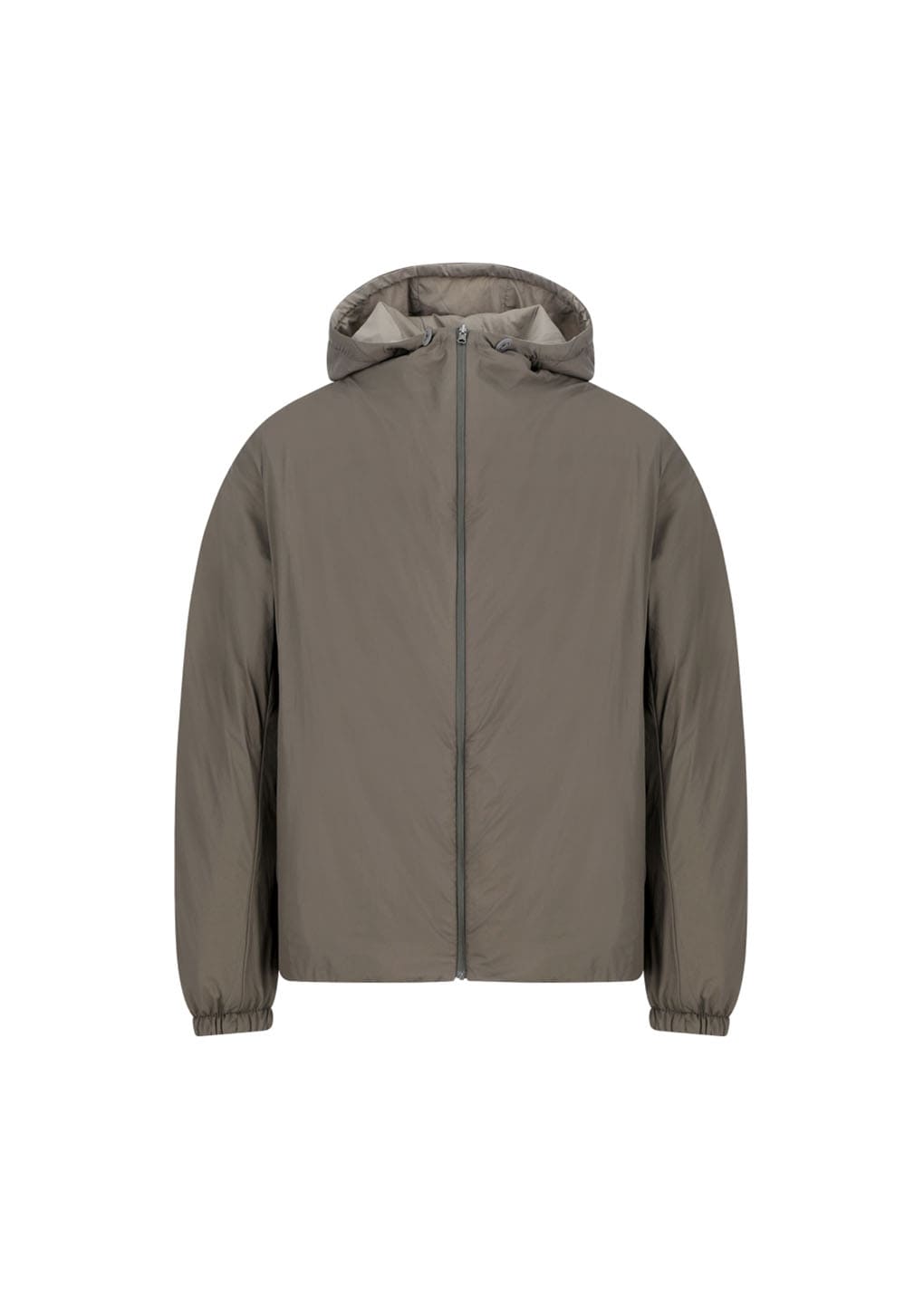 nylon reversible hood jumper, brown