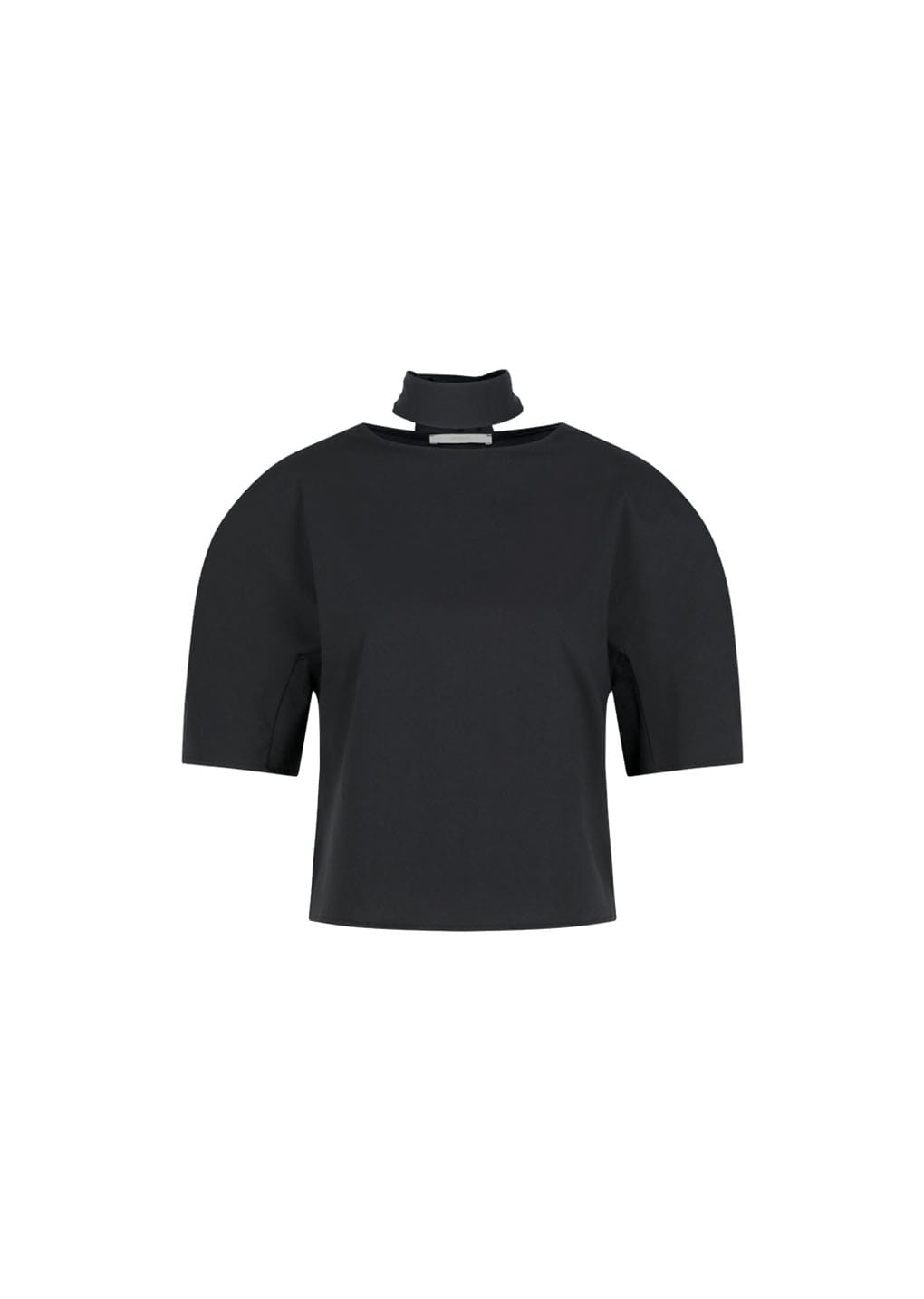 padded jersey top, charcoal