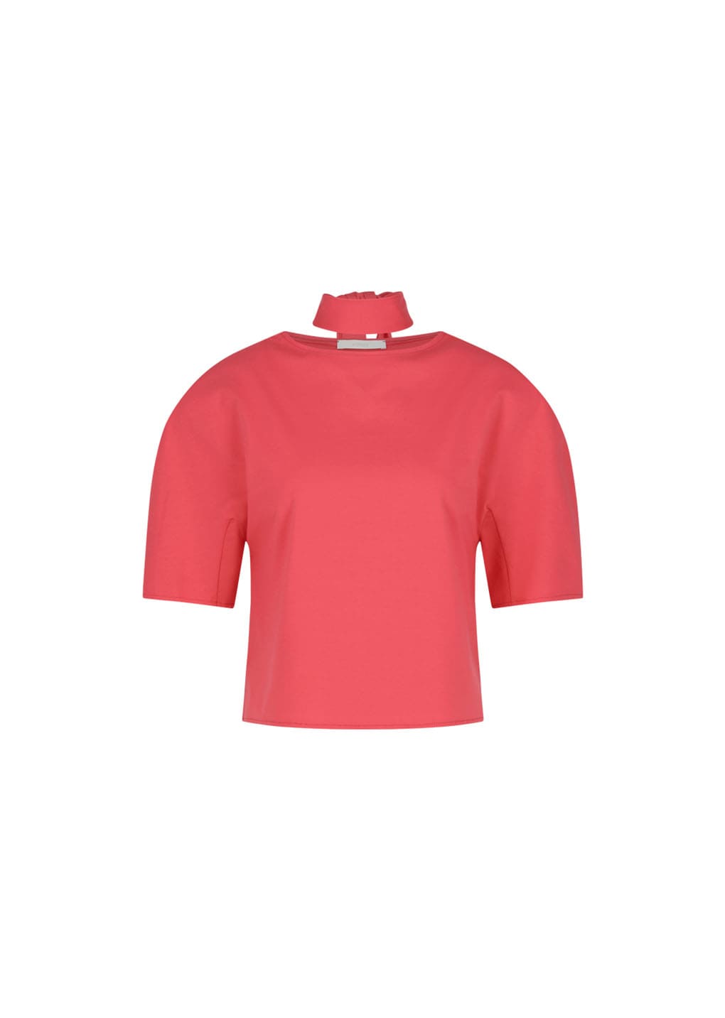 padded jersey top, red