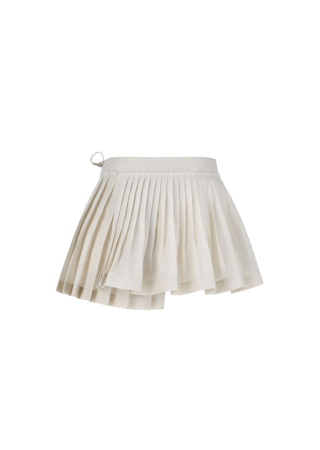 pleated belt, beige hover