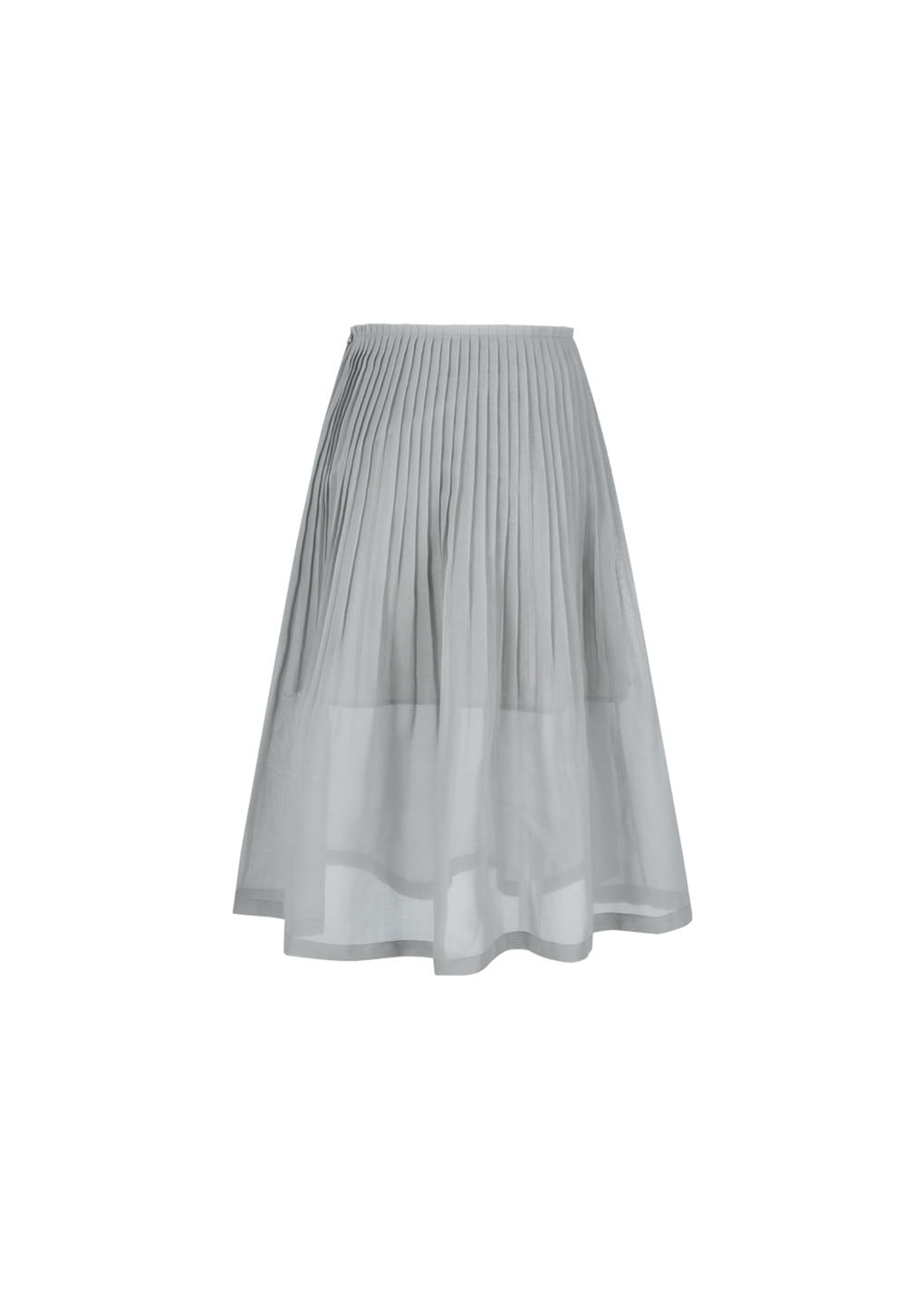 pleated midi skirt, grey