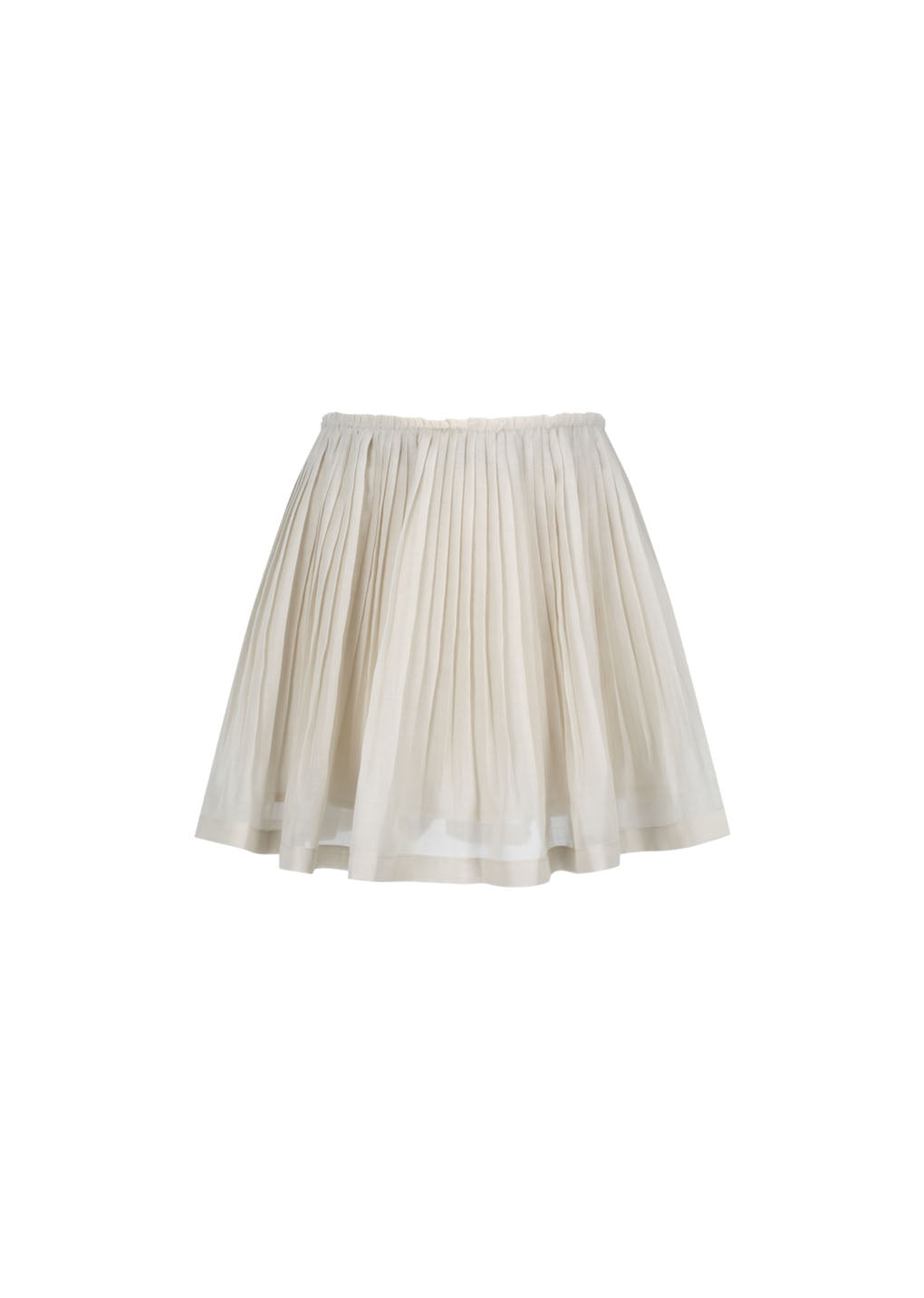 pleated mini skirt, beige