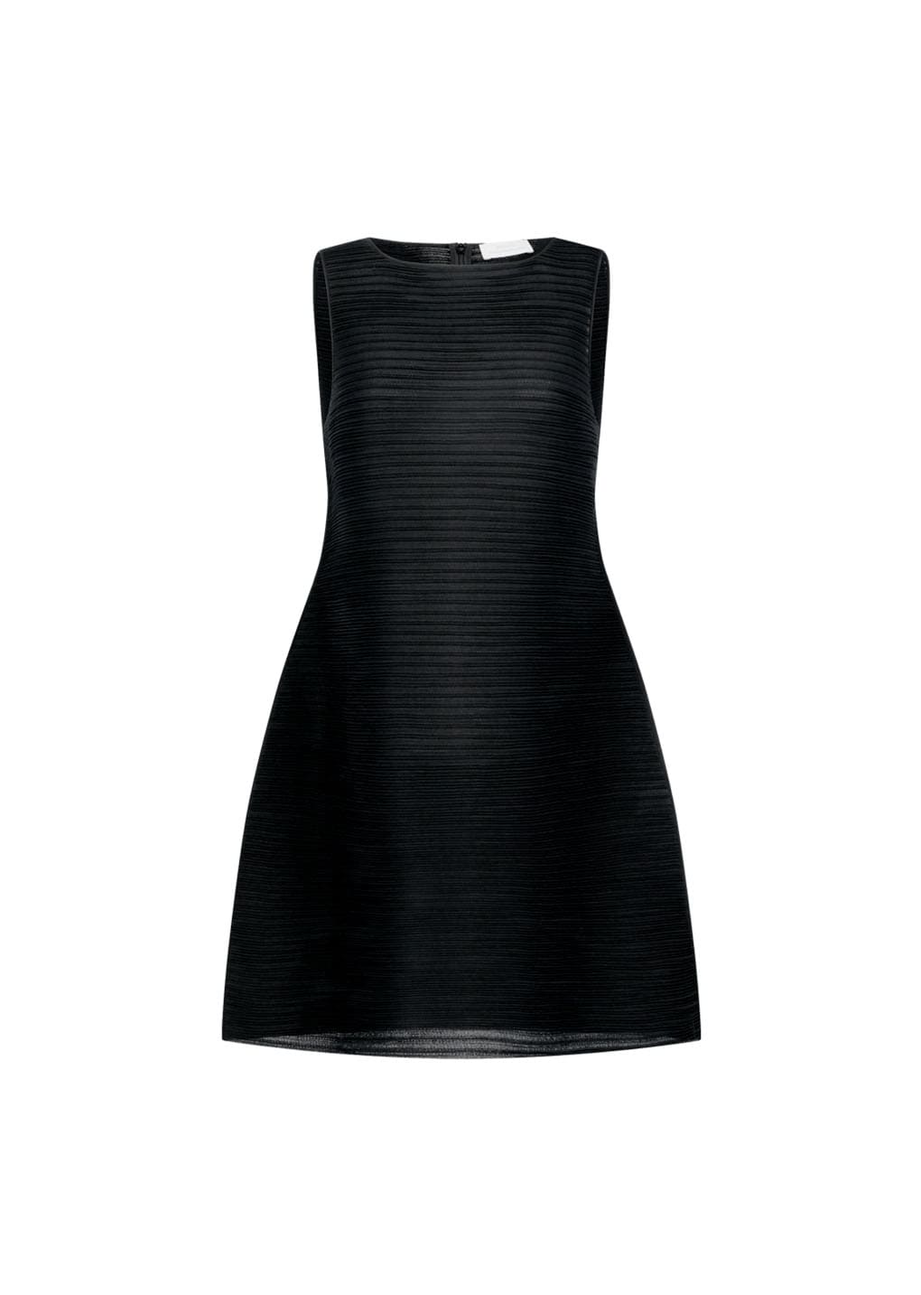 pleats hourglass mini dress, black