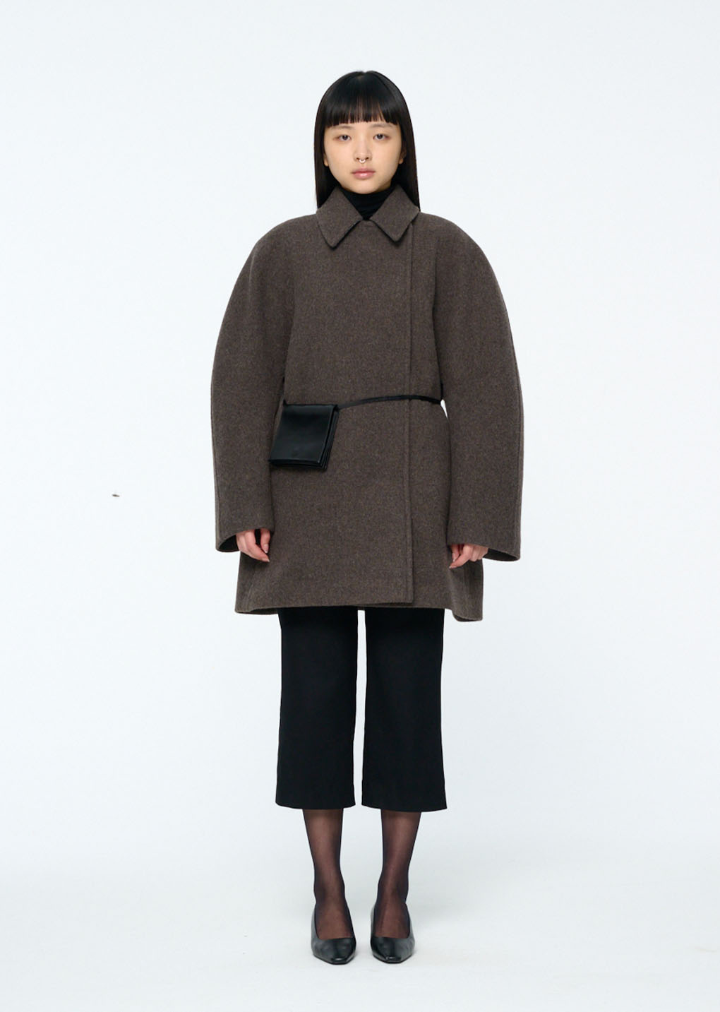 round shape coat, brown hover