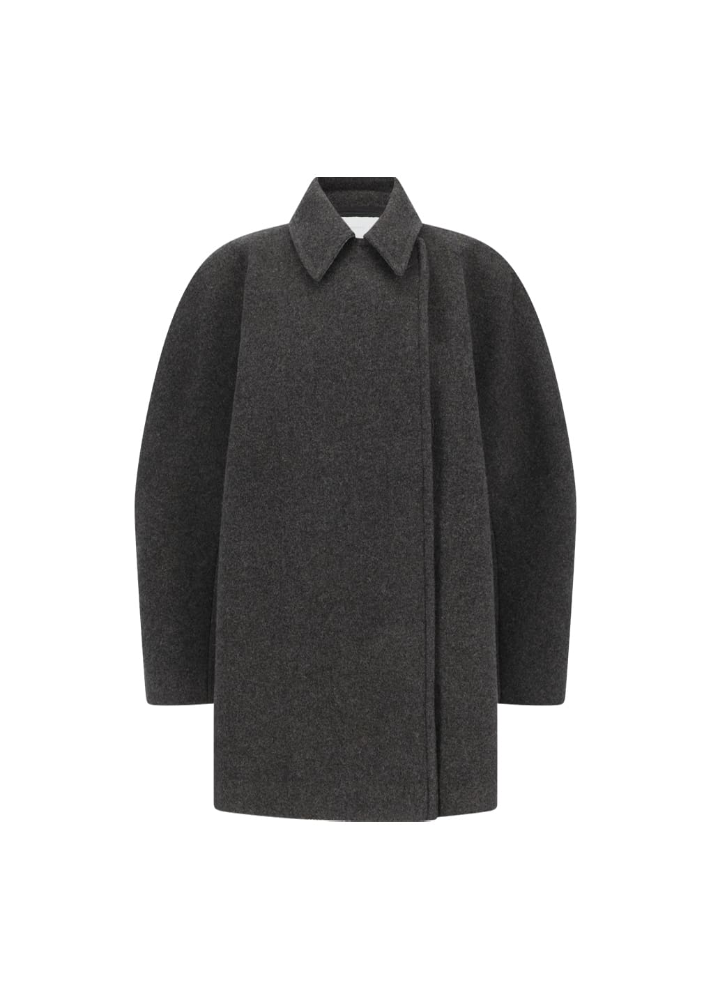 round shape coat, brown