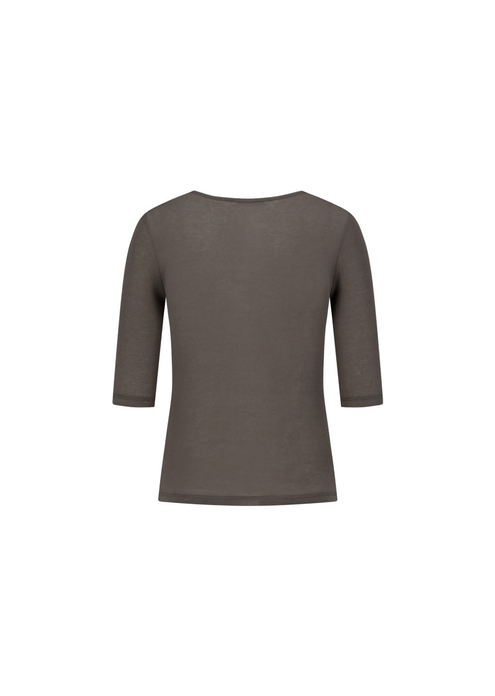 round short sleeve t-shirt, brown hover