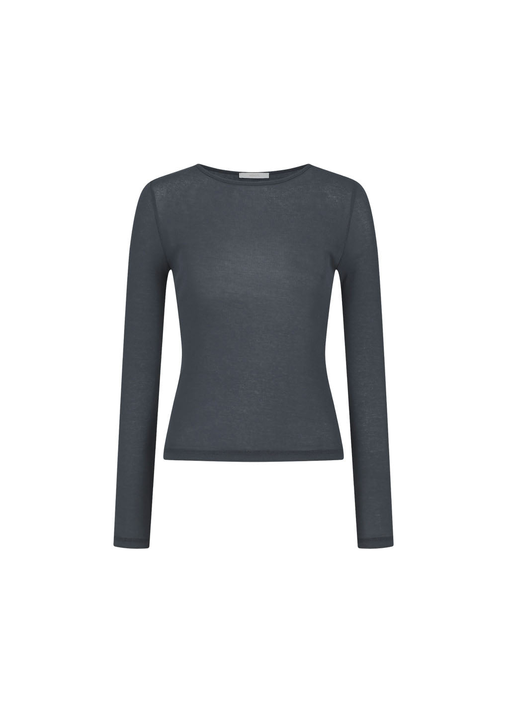 round t-shirt, charcoal