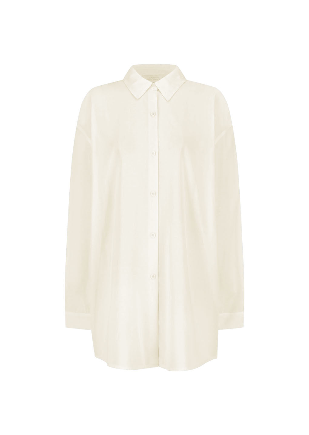 sheer cotton classic shirt, ivory
