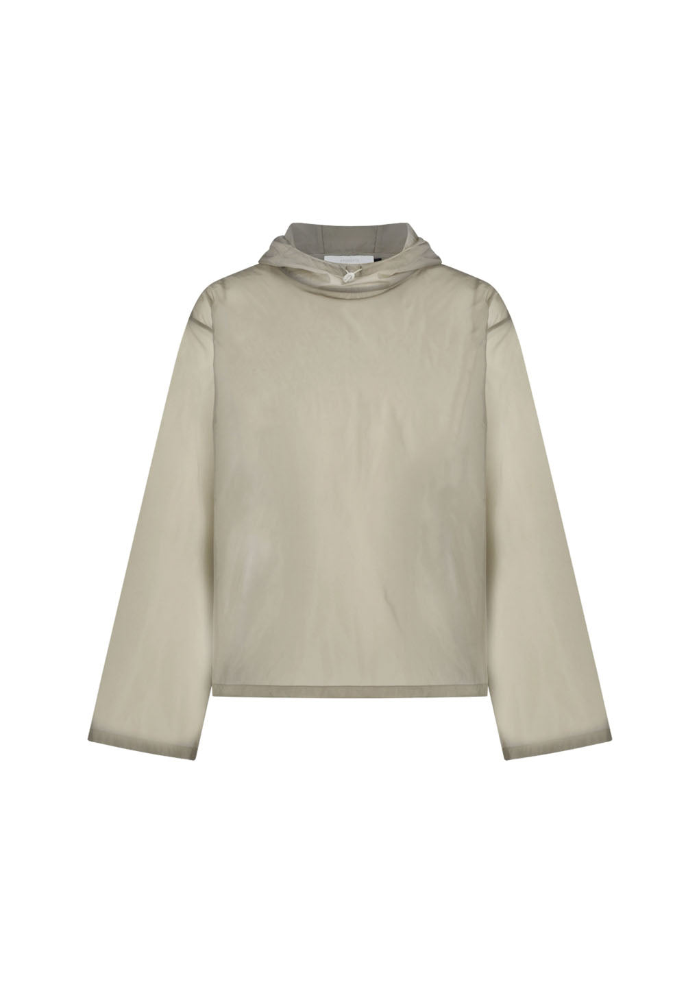 sheer hoodie anorak, beige