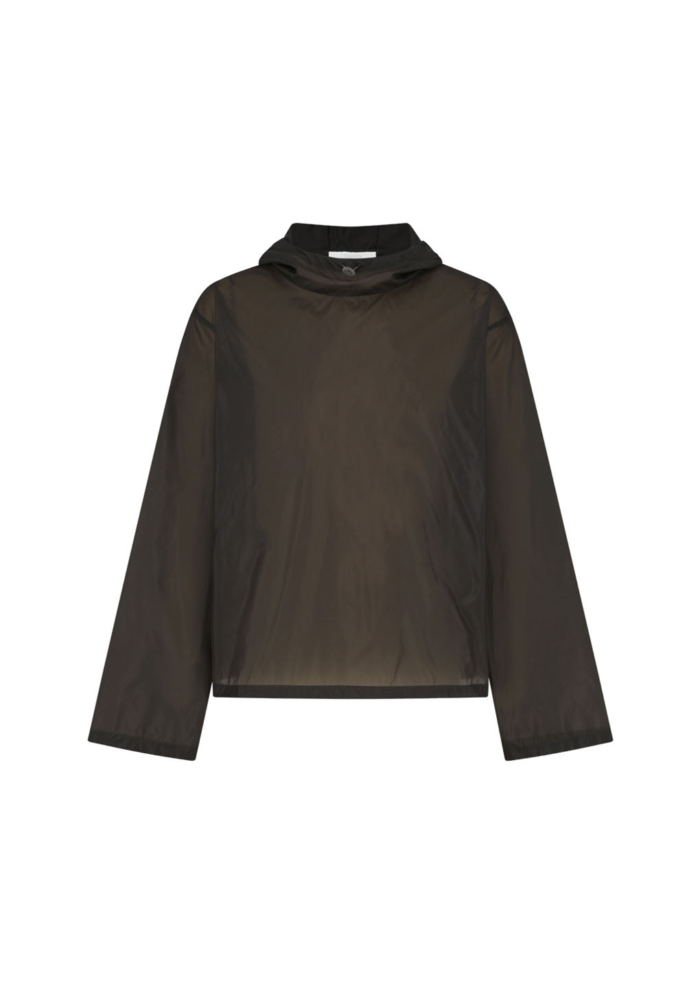 sheer hoodie anorak, brown